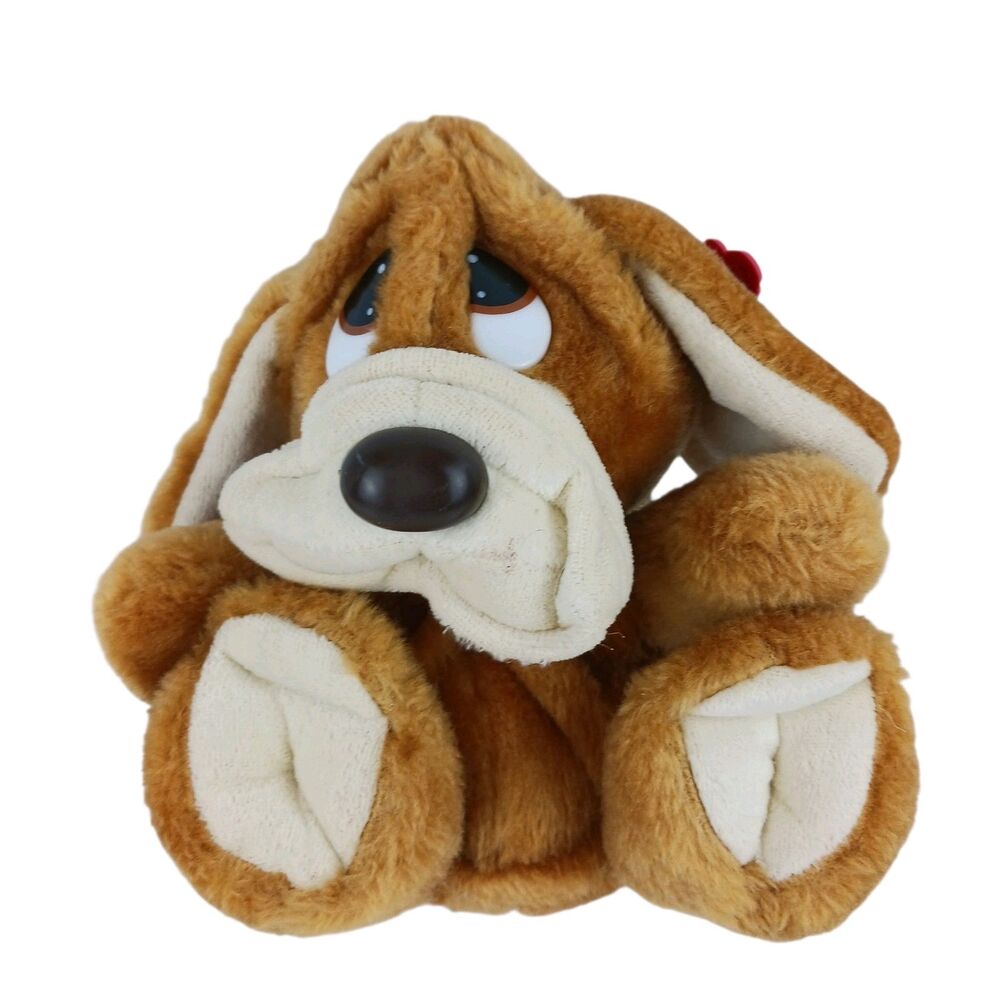 Vtg DanDee Bulldog Boxer Basset HoundDog Plush Stuffed Soft Toy 8" Taiwan Brown